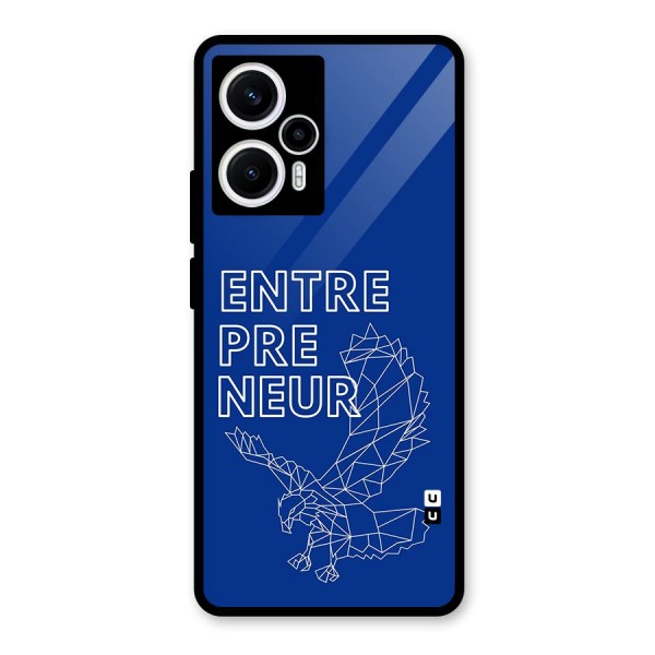 Blue Entrepreneur Glass Back Case for Poco F5