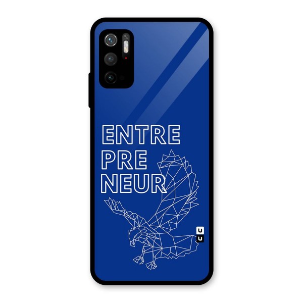 Blue Entrepreneur Glass Back Case for Poco M3 Pro 5G