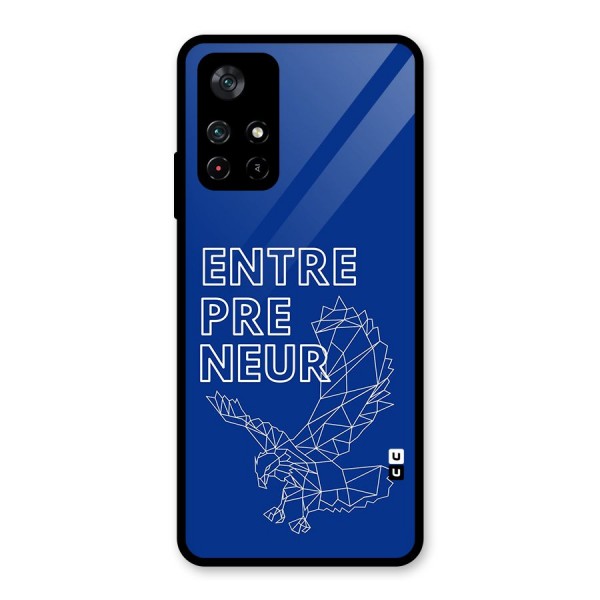 Blue Entrepreneur Glass Back Case for Poco M4 Pro 5G