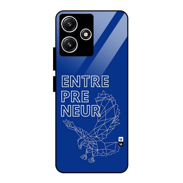 Blue Entrepreneur Glass Back Case for Poco M6 Pro