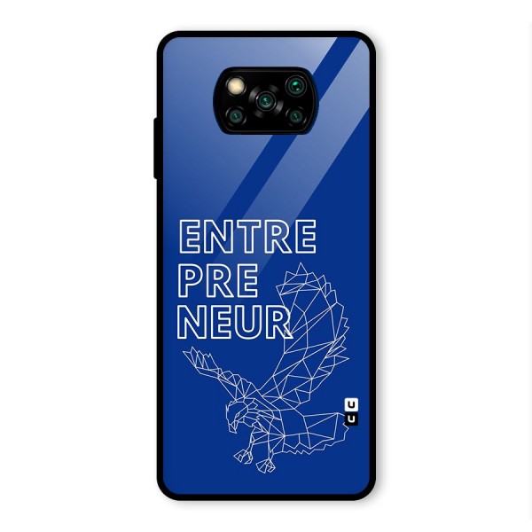 Blue Entrepreneur Glass Back Case for Poco X3 Pro