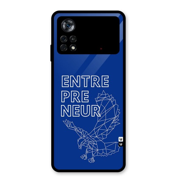 Blue Entrepreneur Glass Back Case for Poco X4 Pro 5G