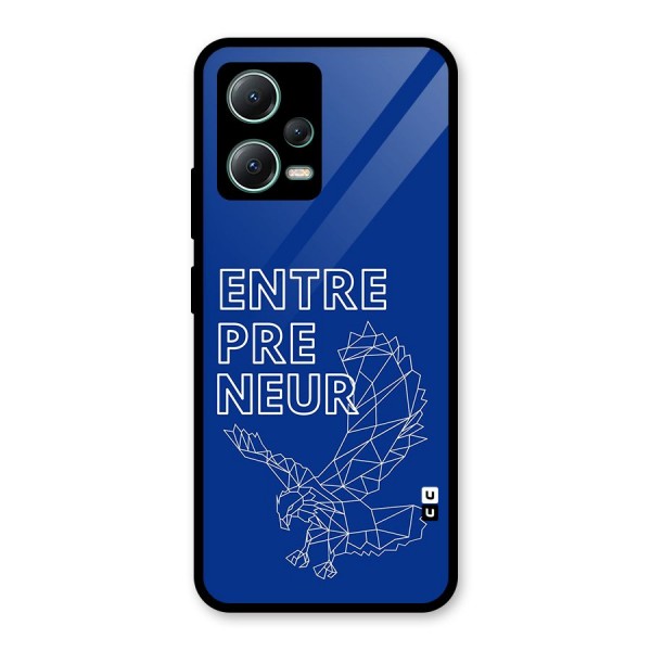 Blue Entrepreneur Glass Back Case for Poco X5