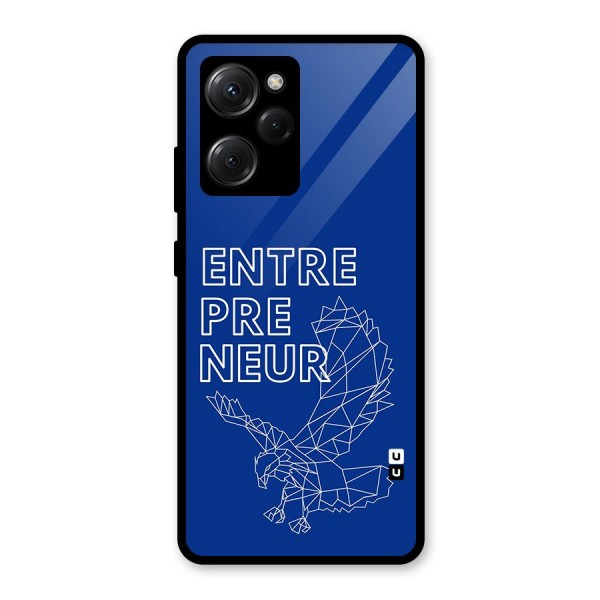 Blue Entrepreneur Glass Back Case for Poco X5 Pro