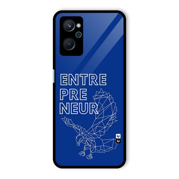 Blue Entrepreneur Glass Back Case for Realme 9i