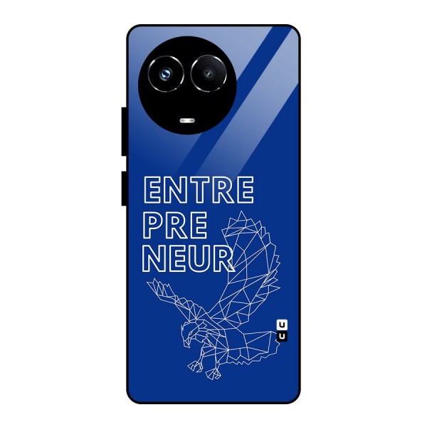 Blue Entrepreneur Glass Back Case for Realme Narzo 60X