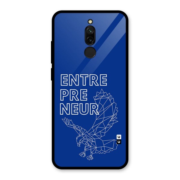 Blue Entrepreneur Glass Back Case for Redmi 8