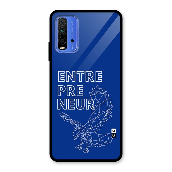 Blue Entrepreneur Glass Back Case for Redmi 9 Power