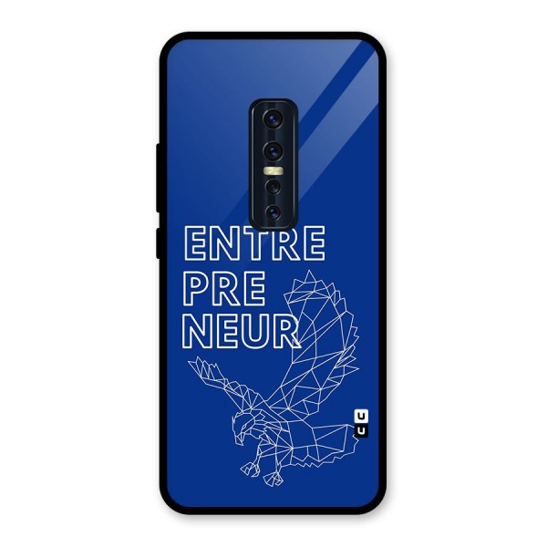 Blue Entrepreneur Glass Back Case for Vivo V17 Pro