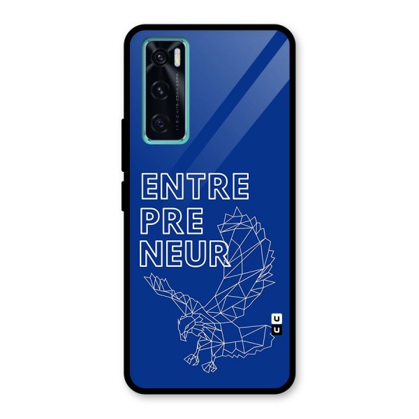 Blue Entrepreneur Glass Back Case for Vivo V20 SE