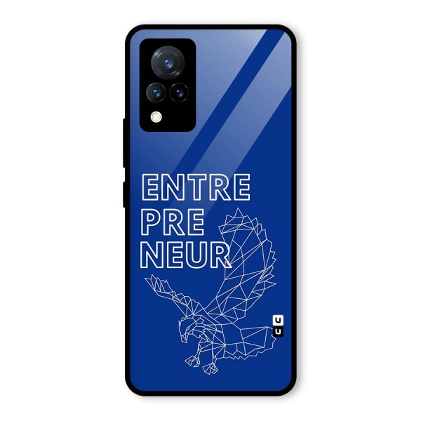 Blue Entrepreneur Glass Back Case for Vivo V21 5G