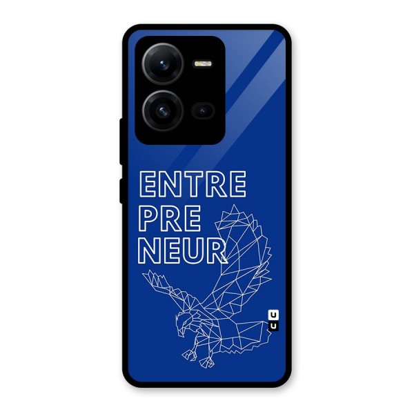 Blue Entrepreneur Glass Back Case for Vivo V25