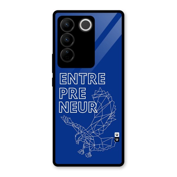 Blue Entrepreneur Glass Back Case for Vivo V27 Pro