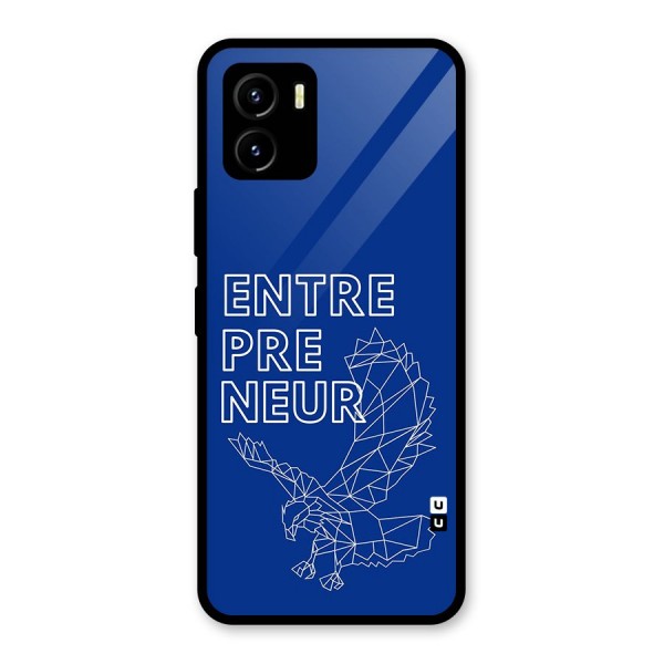 Blue Entrepreneur Glass Back Case for Vivo Y15s