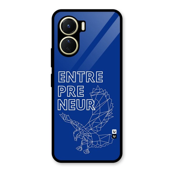 Blue Entrepreneur Glass Back Case for Vivo Y16