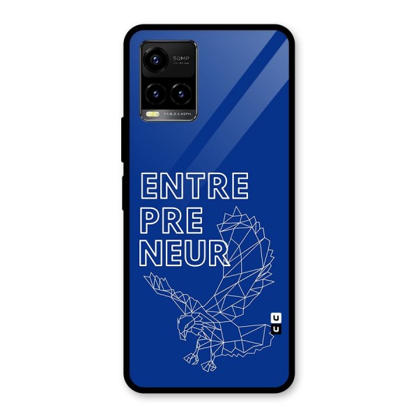 Blue Entrepreneur Glass Back Case for Vivo Y21G