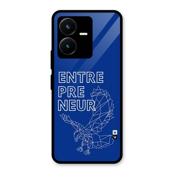 Blue Entrepreneur Glass Back Case for Vivo Y22