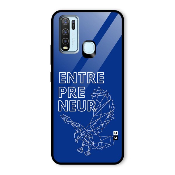 Blue Entrepreneur Glass Back Case for Vivo Y30