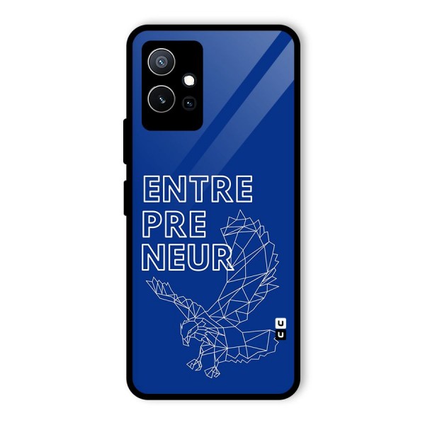 Blue Entrepreneur Glass Back Case for Vivo Y75 5G