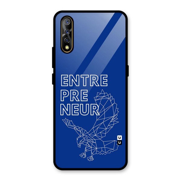 Blue Entrepreneur Glass Back Case for Vivo Z1x