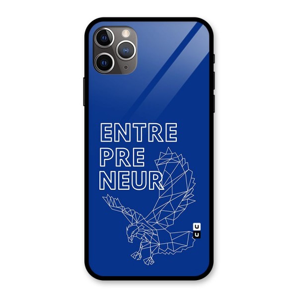 Blue Entrepreneur Glass Back Case for iPhone 11 Pro Max