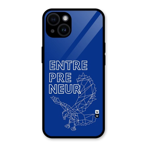 Blue Entrepreneur Glass Back Case for iPhone 14