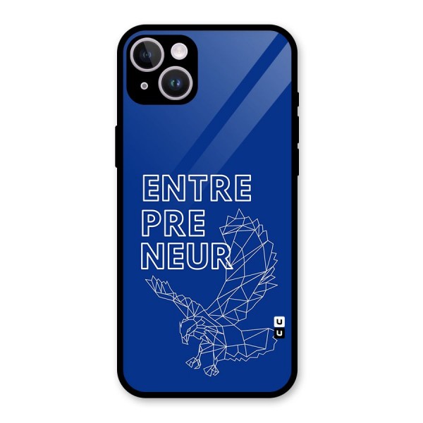 Blue Entrepreneur Glass Back Case for iPhone 14 Plus