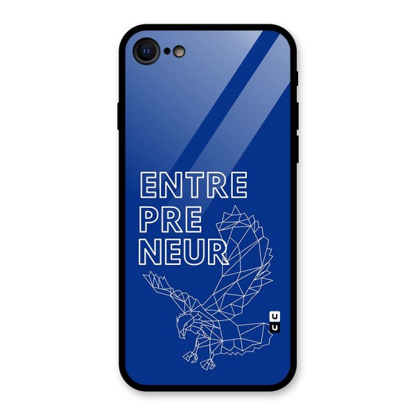 Blue Entrepreneur Glass Back Case for iPhone SE 2020