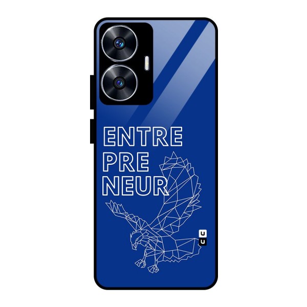 Blue Entrepreneur Glass Back Case for realme C55