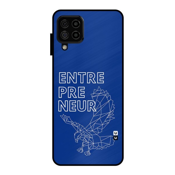 Blue Entrepreneur Metal Back Case for Galaxy A22 4G