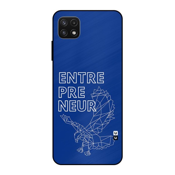 Blue Entrepreneur Metal Back Case for Galaxy A22 5G