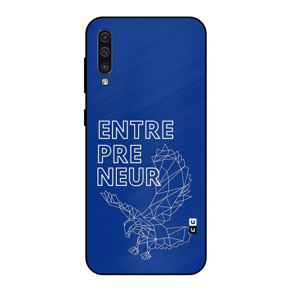 Blue Entrepreneur Metal Back Case for Galaxy A50s