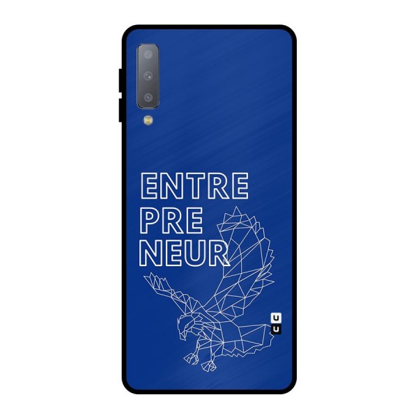 Blue Entrepreneur Metal Back Case for Galaxy A7 (2018)