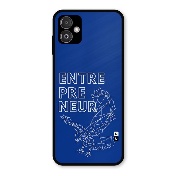 Blue Entrepreneur Metal Back Case for Galaxy F14