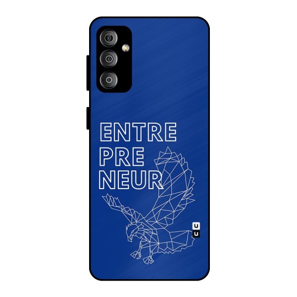 Blue Entrepreneur Metal Back Case for Galaxy F23