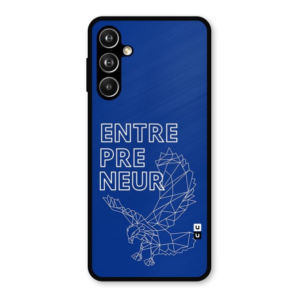 Blue Entrepreneur Metal Back Case for Galaxy F54