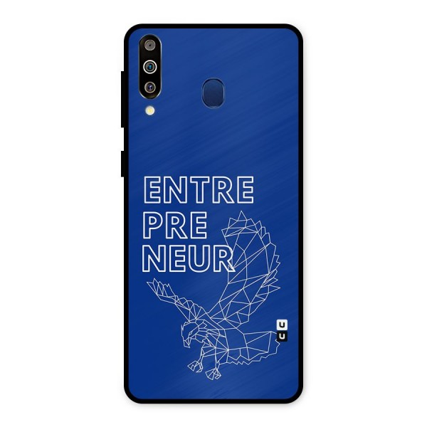 Blue Entrepreneur Metal Back Case for Galaxy M30