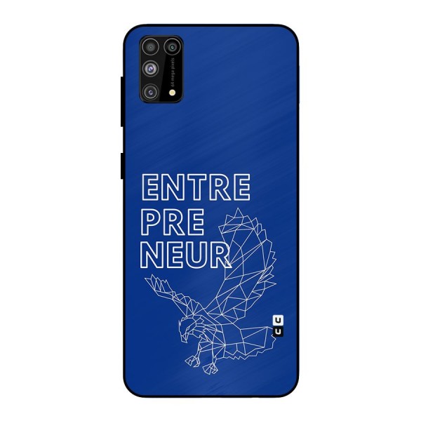 Blue Entrepreneur Metal Back Case for Galaxy M31