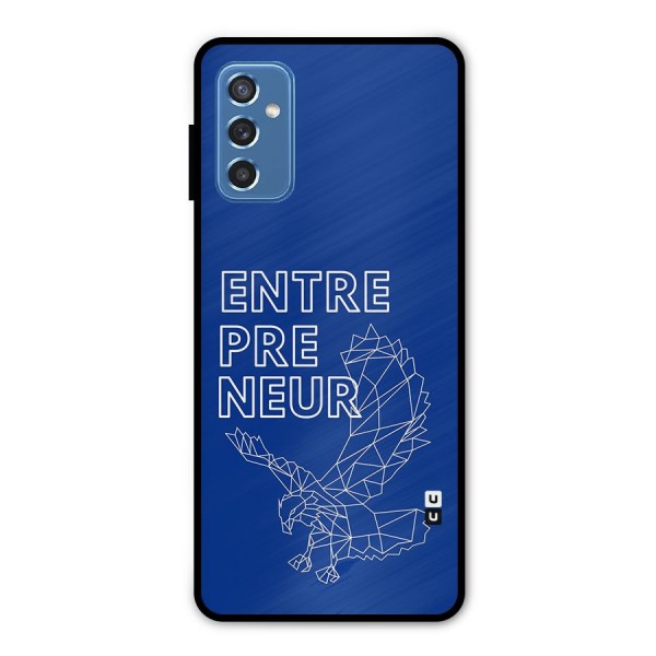 Blue Entrepreneur Metal Back Case for Galaxy M52 5G