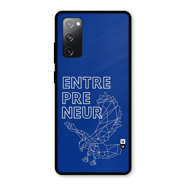 Blue Entrepreneur Metal Back Case for Galaxy S20 FE