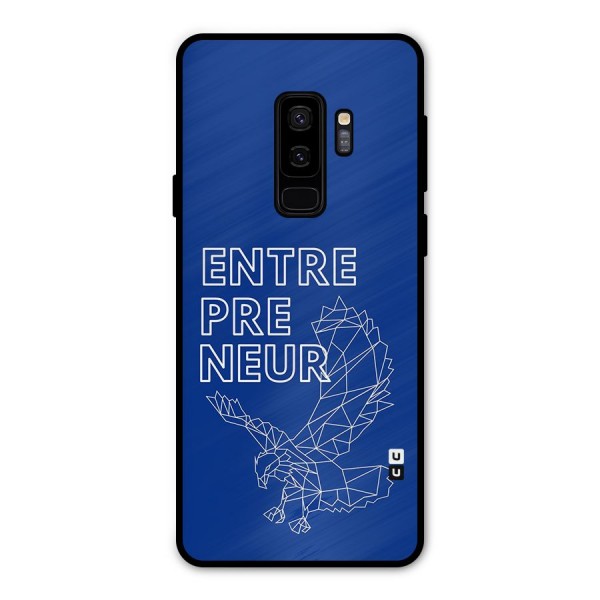 Blue Entrepreneur Metal Back Case for Galaxy S9 Plus