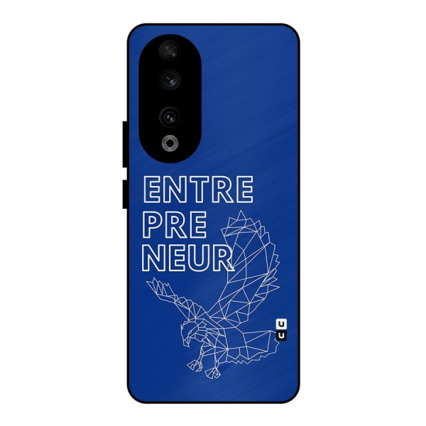 Blue Entrepreneur Metal Back Case for Honor 90