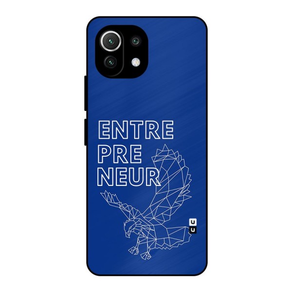 Blue Entrepreneur Metal Back Case for Mi 11 Lite