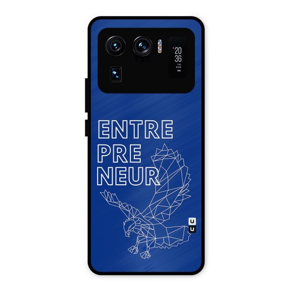 Blue Entrepreneur Metal Back Case for Mi 11 Ultra