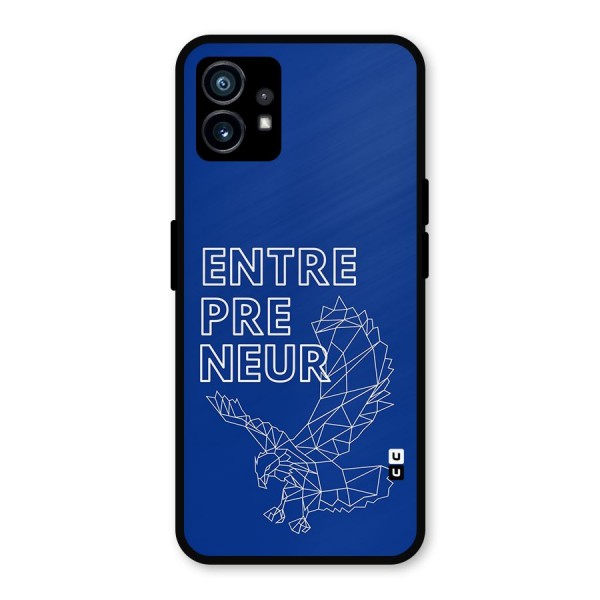 Blue Entrepreneur Metal Back Case for Nothing Phone 1