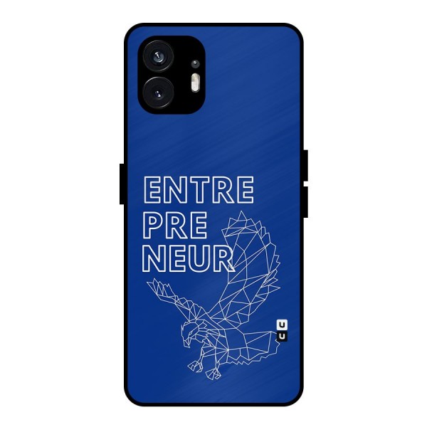 Blue Entrepreneur Metal Back Case for Nothing Phone 2