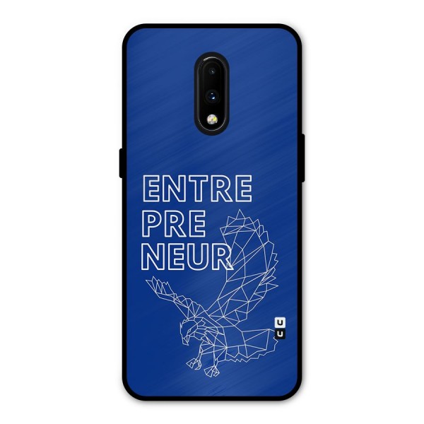 Blue Entrepreneur Metal Back Case for OnePlus 7