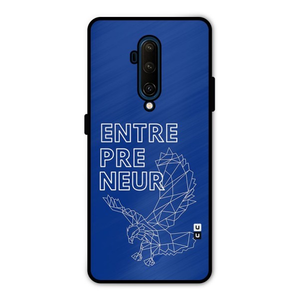 Blue Entrepreneur Metal Back Case for OnePlus 7T Pro