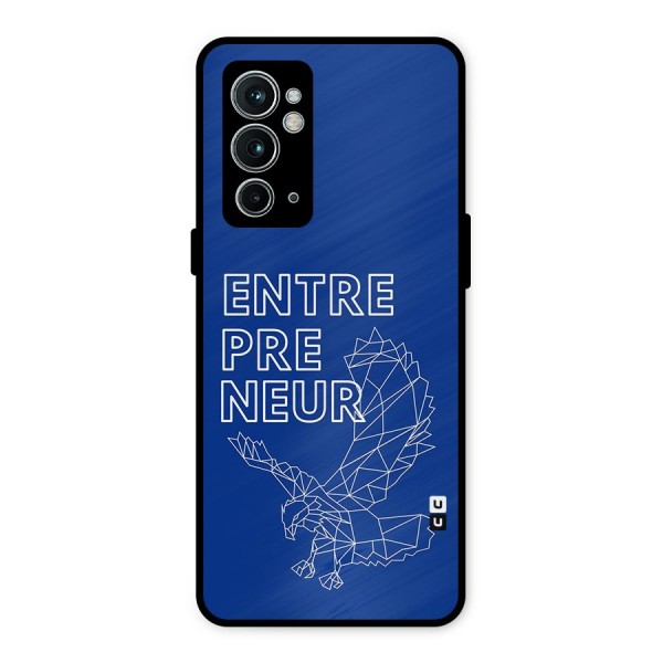 Blue Entrepreneur Metal Back Case for OnePlus 9RT 5G