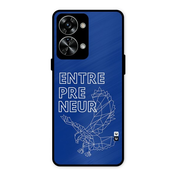 Blue Entrepreneur Metal Back Case for OnePlus Nord 2T